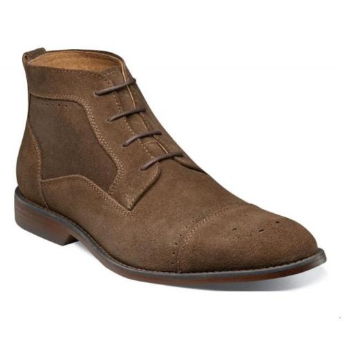 Stacy Adams "Wexford" Tobacco Genuine Suede Leather Cap Toe Chukka Boot 25310-709.